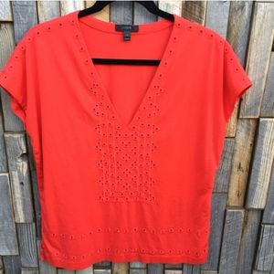 Woman’s top shirt blouse eyelet Jcrew size small